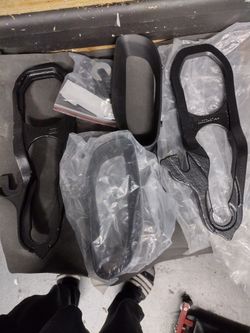 Front Tow Hook Left Right w/ Bumper Bezels Black For Ram 1500 DT 2019-2024