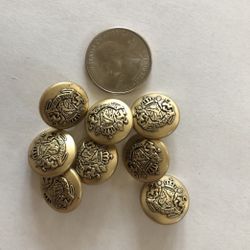 8 pcs matte gold button for blzer