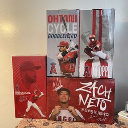 Angels Baseball Bobblehead Shohei Ohtani Zach Neto Logan O’Hoppe Nolan Schanuel