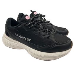 U.S. Polo Assn. mesh comfy running black sneakers women’s Size 10 