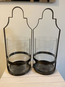 Glass Metal Lanters