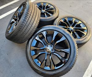 22” Range Rover Autobiography Gloss Black OEM Wheels and Tires