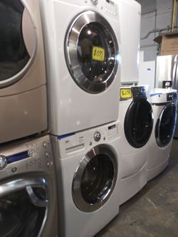 LG front load washer and dryer set working perfectly