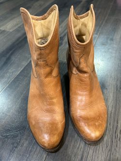Nicole Dreamer Sz 7 Light Brown Shortie Ankle Cowgirl Boots Booties