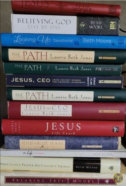 Beth moore/Laura beth Jones books, $7 each