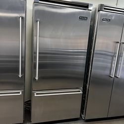 Viking 36”Wide Built In Stainless Steel Bottom Freezer Refrigerator