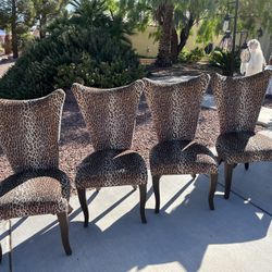 Wingback Dining Chairs - Velvet  Material 