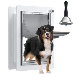 Dog Door For Wall Steel Frame, Telescoping Tunnel