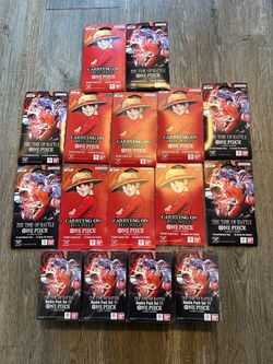 One Piece Trading Cards OP 13 & 16 LOT | 12 booster packs and 4 double pack set