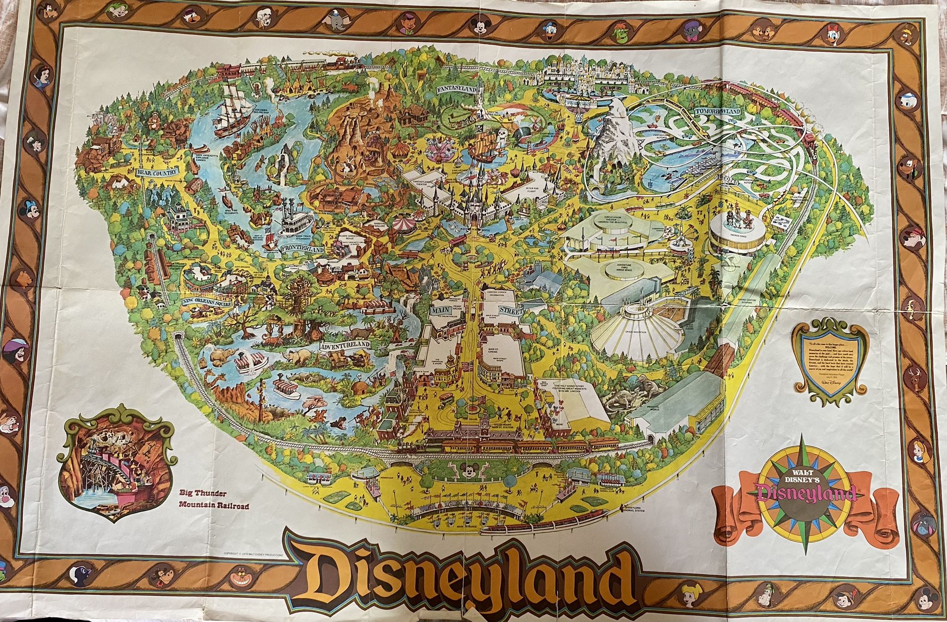 Disneyland Vintage Map