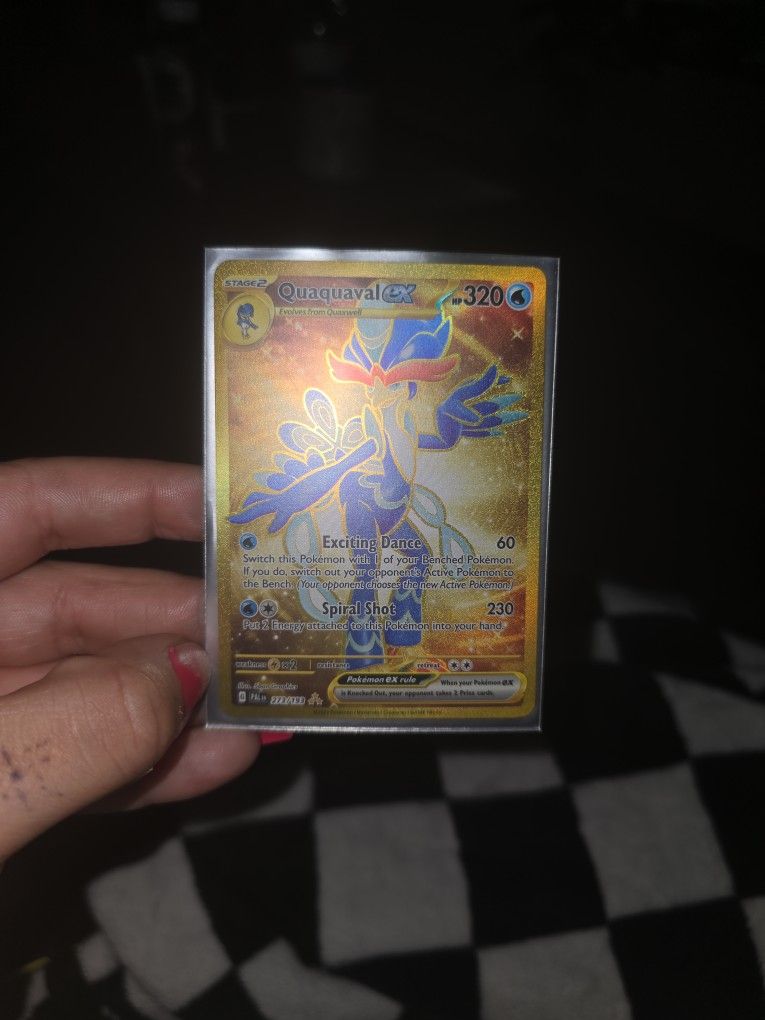 🔥 Pokemon SV Paldea Evolved Quaquaval ex 273 Hyper Secret Rare Gold card