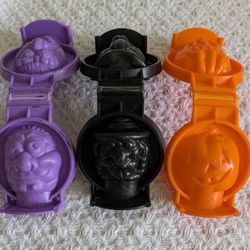 Molds For Clay Or Play Dough Set Of Three Purple Black Orange 