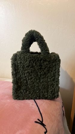 Green small fury Purse