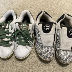 Etnies Calliout Men’s US 10 Skate Shoes Green Camo & Graphic Pair Lot