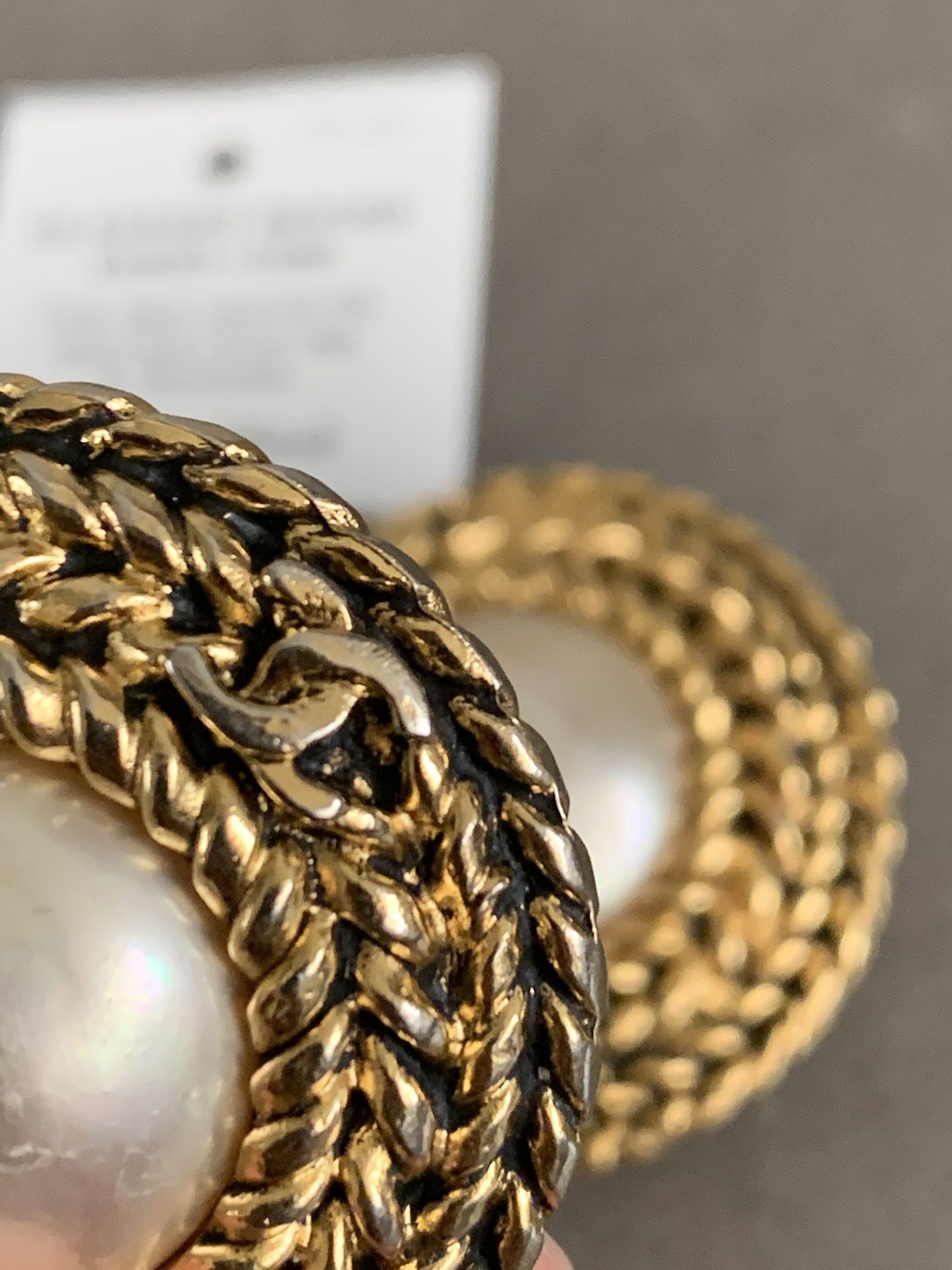 Authentic CHANEL Costume Cc Clip On Jewelry Earrings Coco Gold