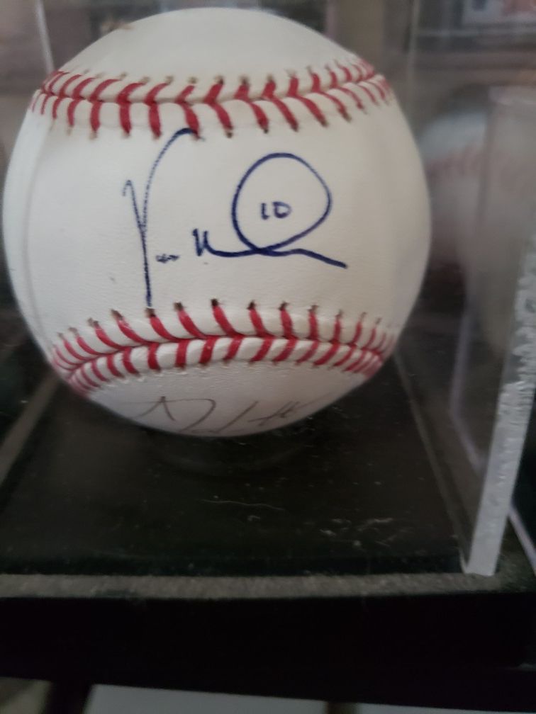 Vernon Wells, Chris Iannetta, Kendrys Morales, & 1 Other Autographed OMLB!