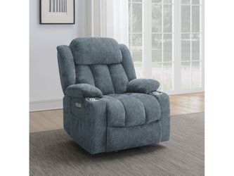 Houston Slate Blue Power Lift Recliner