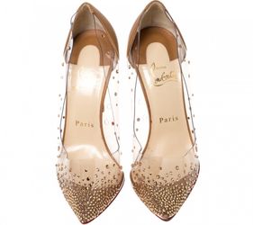 Christian Louboutin crystal pvc pumps size 36