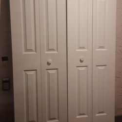 $59 Each Bifold Bi-fold Closet Door Organizer Bedroom Laundry Hallway Kitchen Pantry Wood Six Panel Style  Cimes As Pictured 