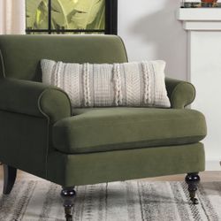 NEW!! Jennifer Taylor Alana 38 in. Lawson French Country Performance Velvet Accent Chair