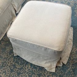Ottoman with slipcover