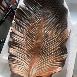 Partylite Sculpted Leaf Pillar Tray P90356