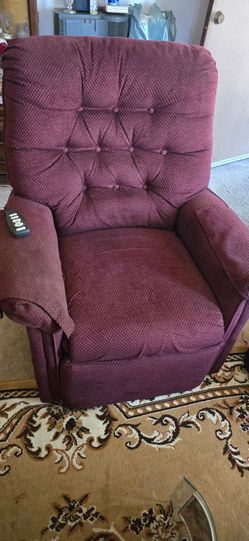 Seville Maroon Lift-Recline-Massager/Heating Chair