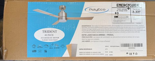 PolyEco Trident 48-inch ceiling fan