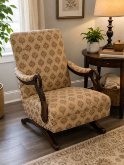 Upholstered Rocking Chair with Wood Frame