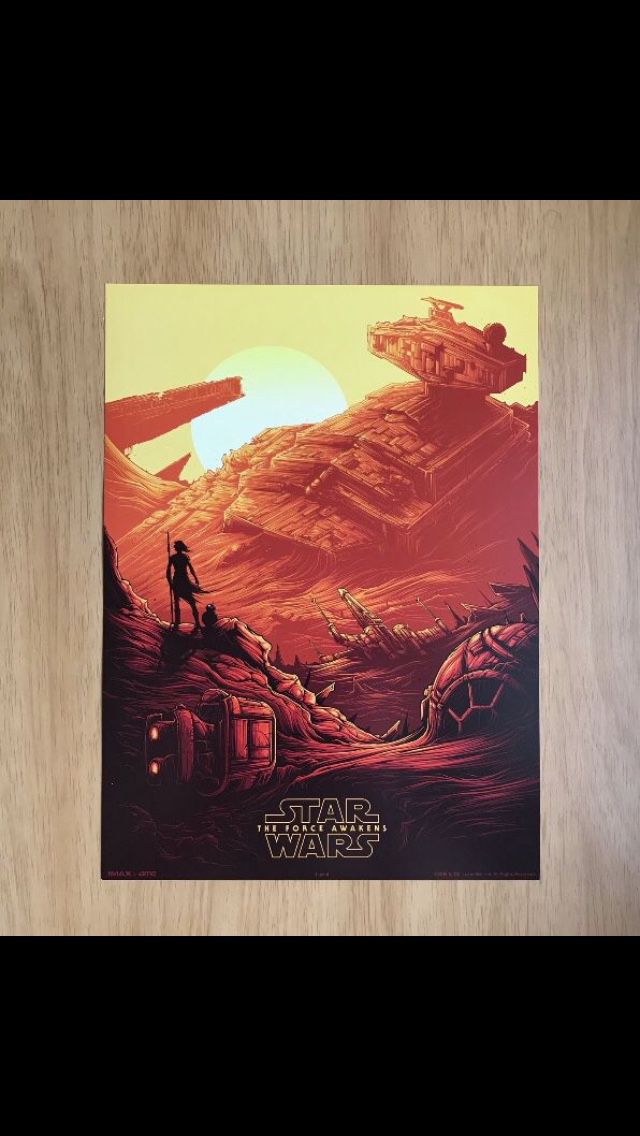New STAR WARS: THE FORCE AWAKENS EXCLUSIVE AMC IMAX 9.5" X 13" POSTER (#1 OF 4),