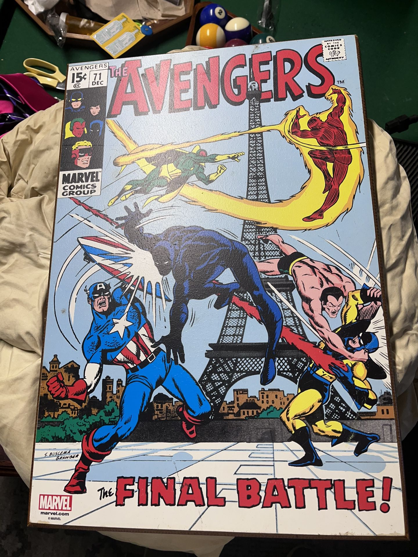 Avengers Hard Wood Poster