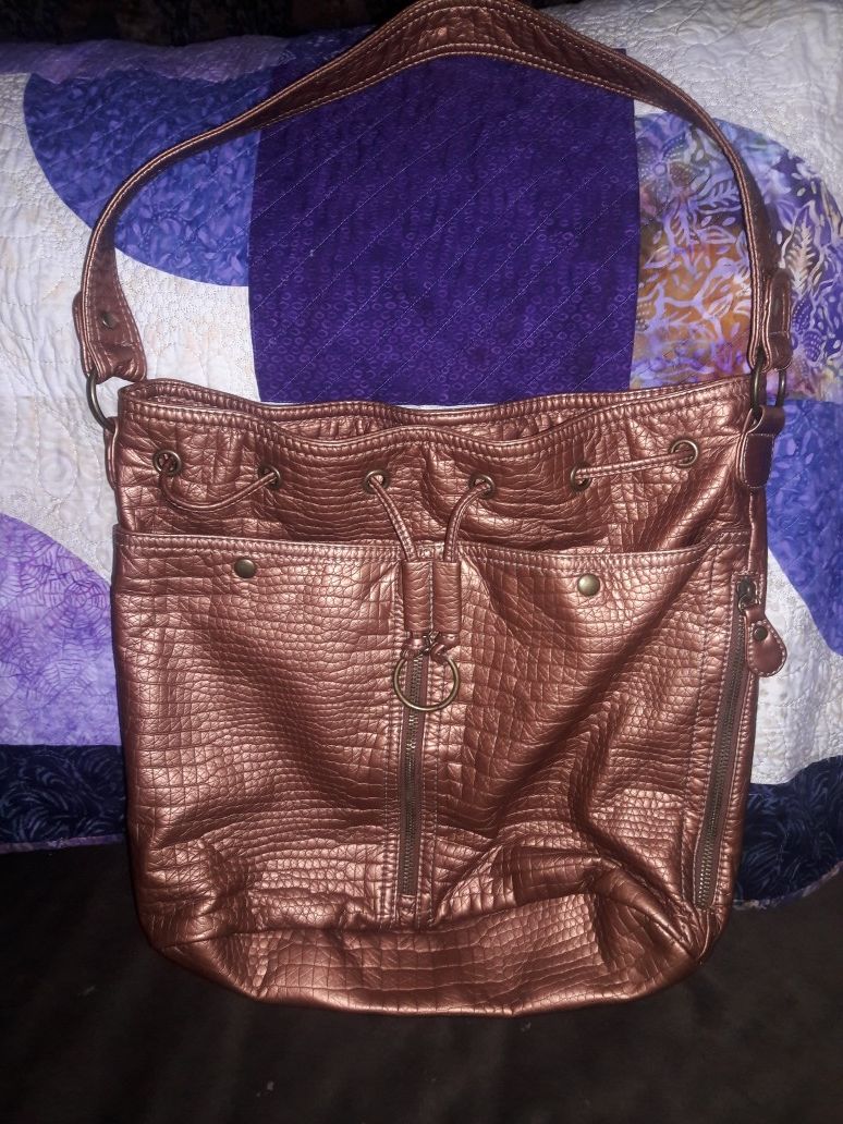 Bueno Copper drawstring purse