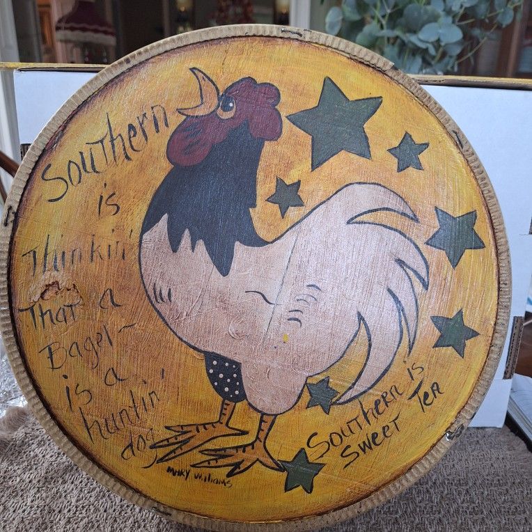 HAND-PAINTED SOUTHERN ART PLAQUE