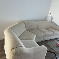 Creme colored sectional 