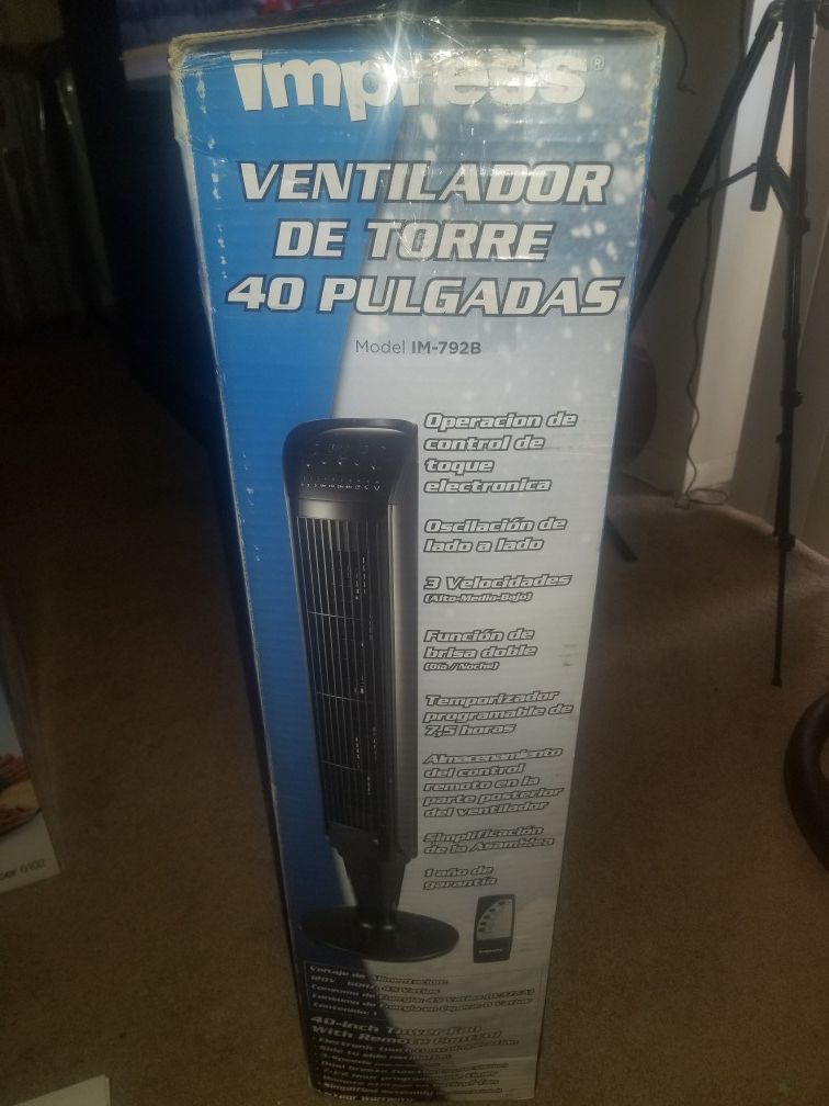 Impress 40-inches Tower fan with remote
