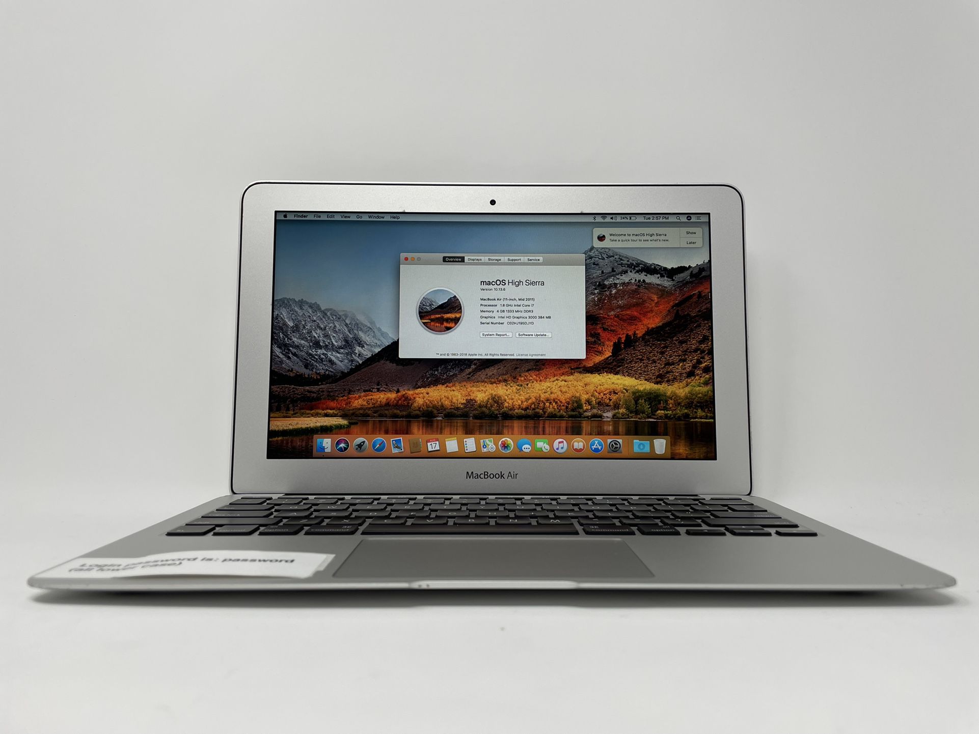 2011 11” Apple MacBook Air In Great Condition !