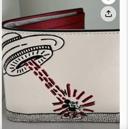 Coach Men Wallet/Mickey Mouse by Keith Haring