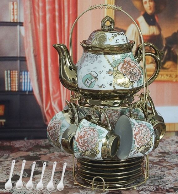 13 piece European tea set