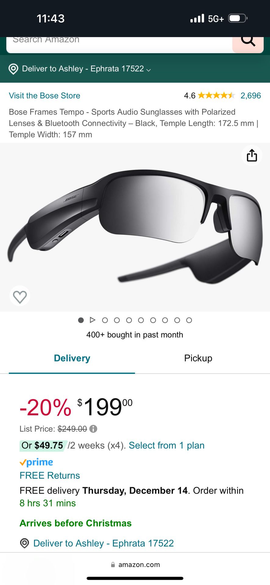 Bose Bluetooth Headphone Sunglasses 