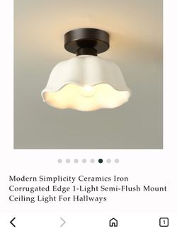 Mid Century Modern Semi Flush Mount Ceiling Light Fixture