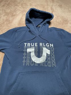 Blue True Religion Hoodie Mens Large