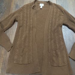 Womans Brown Cárdigan Size XS By St John’s Bay #15