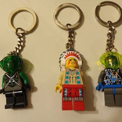 Vintage Lego Minifigs Keychains.  Indian Chief And Insectoids. $15 Each. Will Bundle.