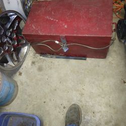  Tractor Parts Box Red Wooden Storage Box Harvester Ih