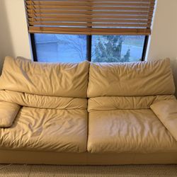 Italian Leather sofa hide-a-bed