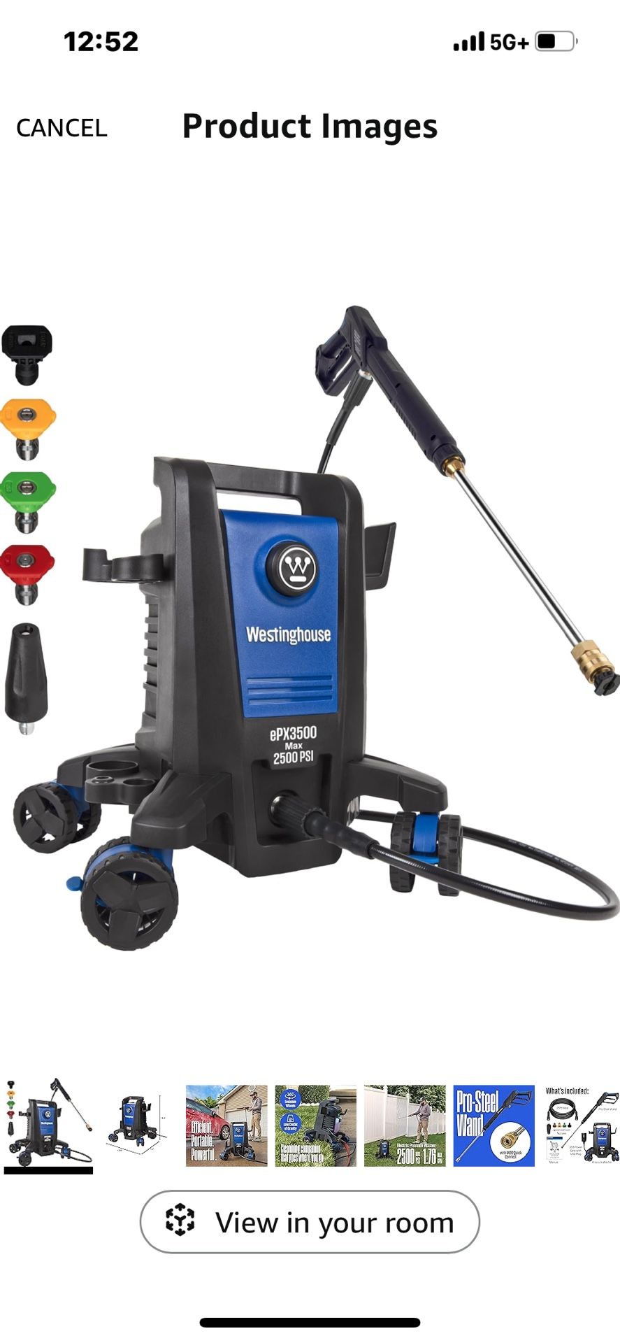 Westinghouse EPX3500 Pressure Washer New in Box retail: $170