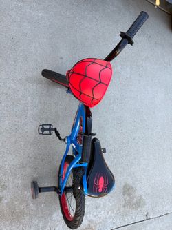 Spider man bike with training wheels