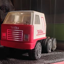 Old School Tonka Truck With Trailer.