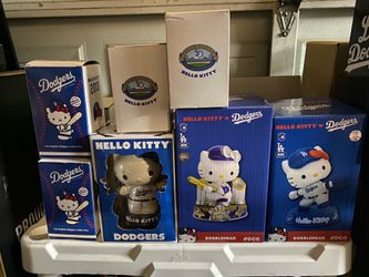 Los Angeles Dodgers Hello Kitty plus other Hello Kitty bobbleheads