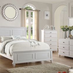 New White Queen Bed Only 